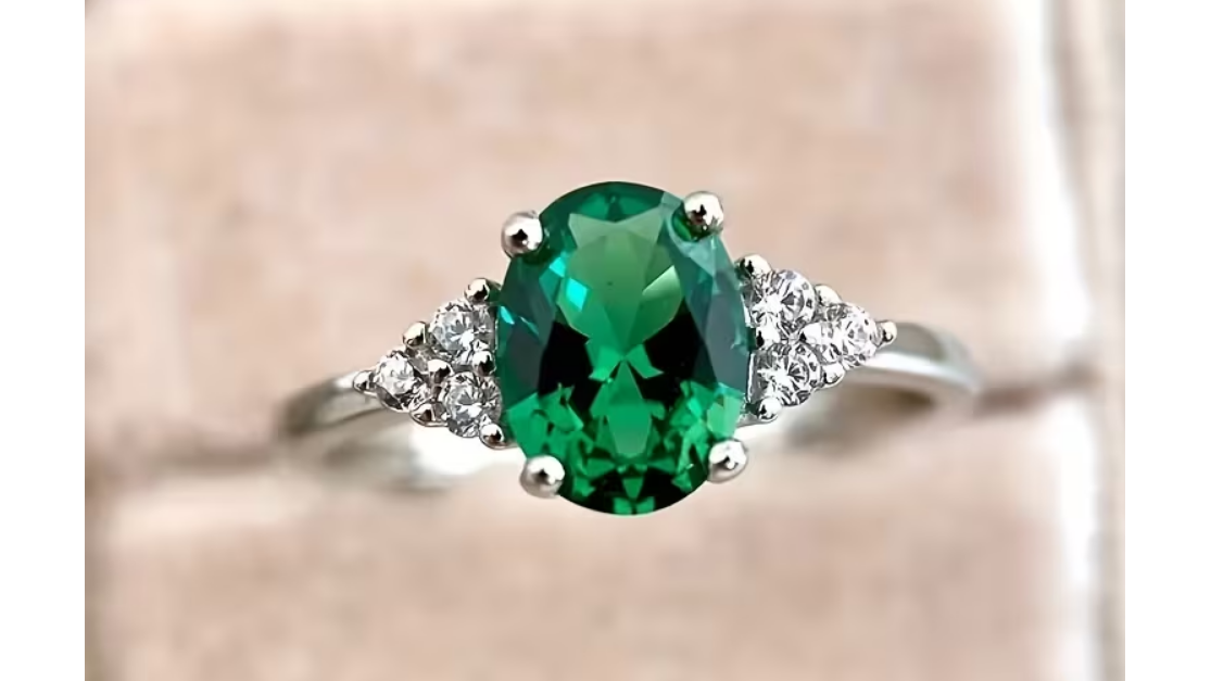 Emerald Engagement Ring